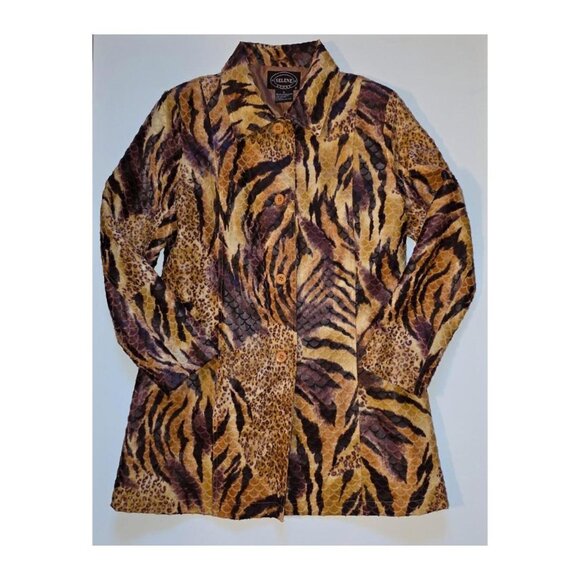 Selene Sport Jackets & Blazers - Wild child energy 🐅✨ Vintage mid-length button-up statement coat